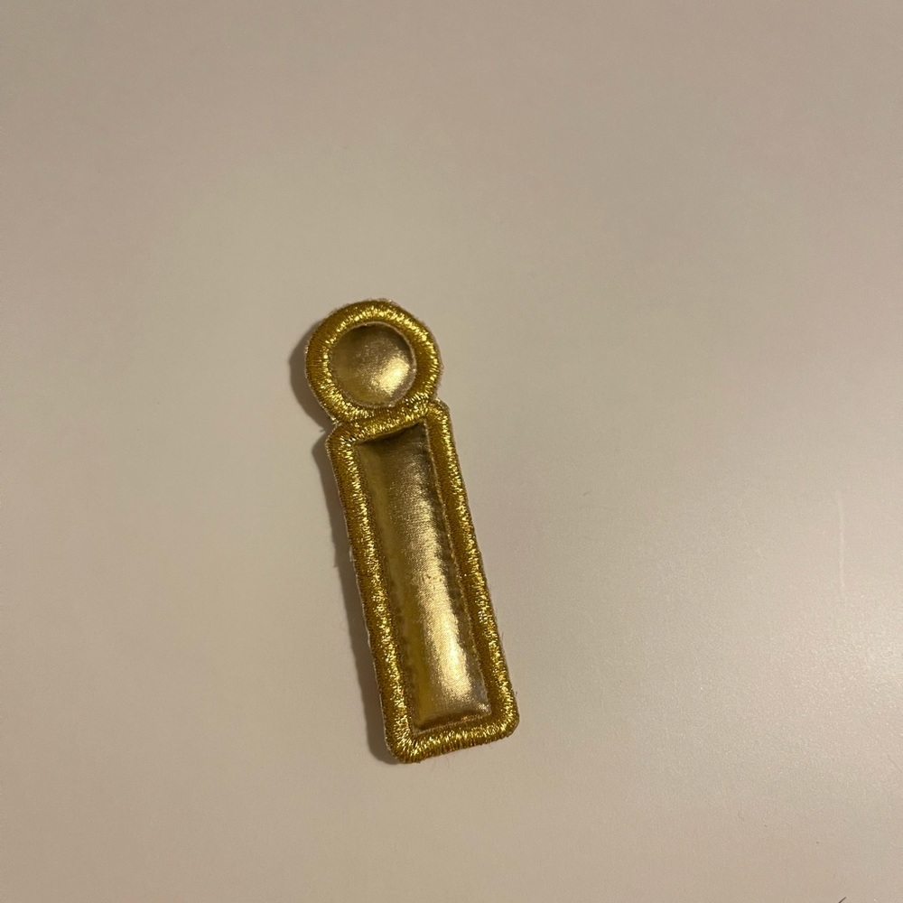 Stoney Clover Lane gold puffy I patch